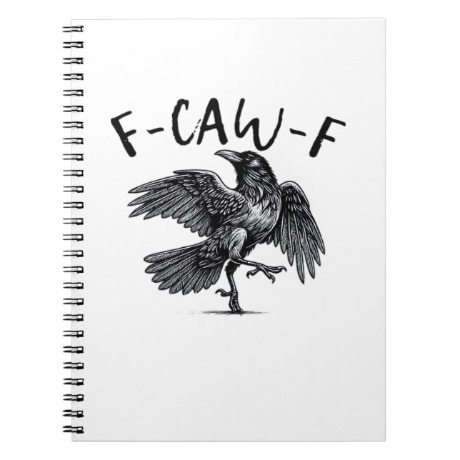 Carnet F Caw F Corbeau Style Rétro Classique (Devant)