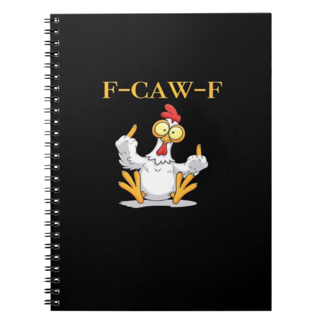 Carnet F-Caw-F Funny Chicken Retro Classic (Devant)