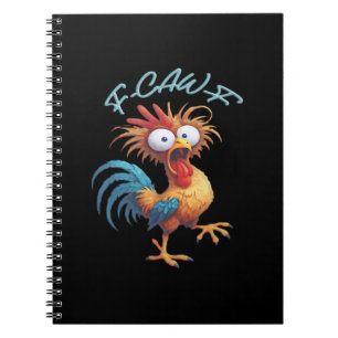 Carnet F Caw F Humour de poulet drôle Style Rétro