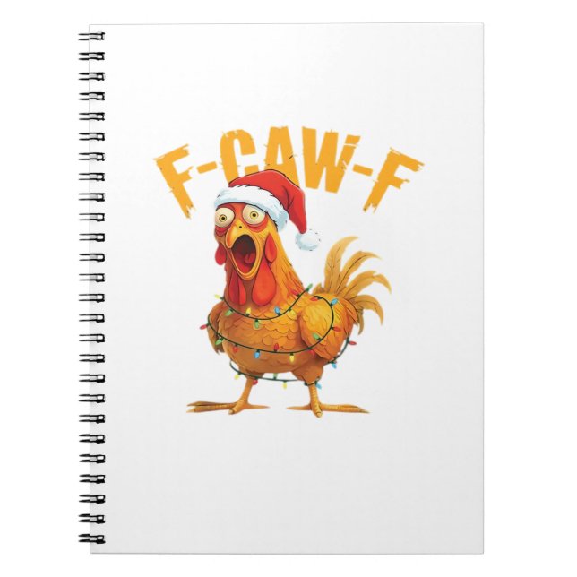 Carnet F-Caw-F Noël Funny Chicken Noël Essentiel (Devant)