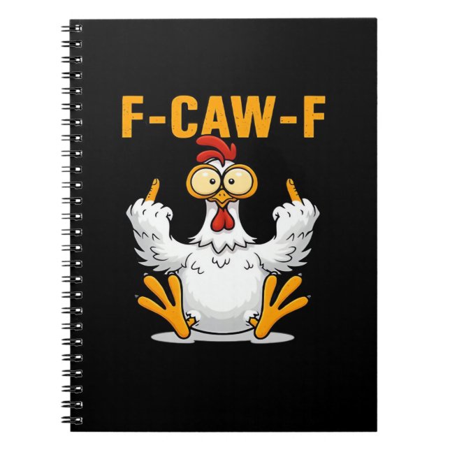 Carnet F-Caw-F Poulet Classique Drôle Tendance (Devant)