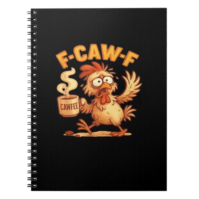 Carnet F-Caw-F Poulet Drôle Classique Graphique Rétro (Devant)