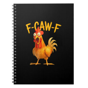 Carnet F-Caw-F Pun drôle de poulet Coq qui chante Grunge