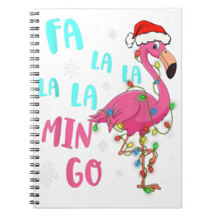 Carnet Fa La La Mingo Flamant rose Pour Noël Noël Noël No