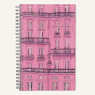 Carnet Façade d'appartement parisien rose | Élégant F