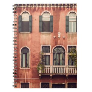 Carnet Façade d'une vieille maison typique à Venise, Ital