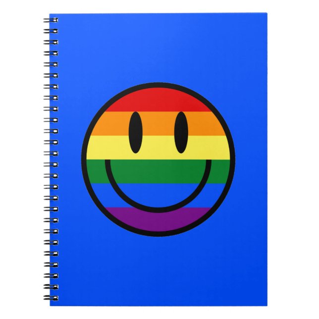 Carnet Face souriante arc-en-ciel (Devant)