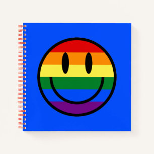 Carnet Face souriante arc-en-ciel