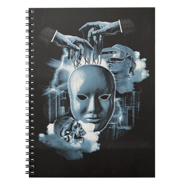 Carnet Faceless - Techno-Goth Streetwear Design (Devant)