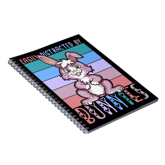 Carnet Facilement distrait par Bunnies Cute Bunny Lover (Côté Droit)