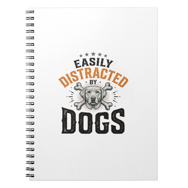 Carnet Facilement Distrait Par Les Chiens Conception De C (Devant)