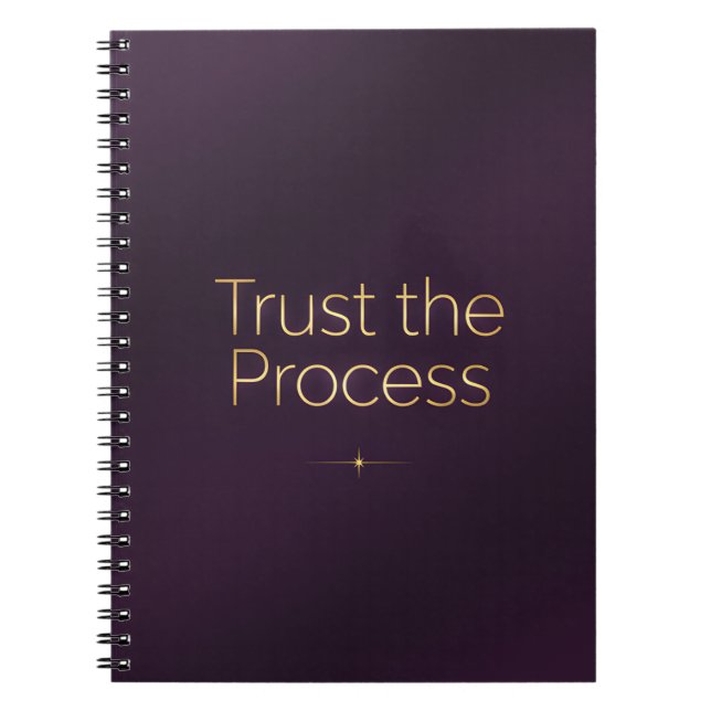 Carnet Faire Confiance au Processus – Élégant Violet Moti (Devant)