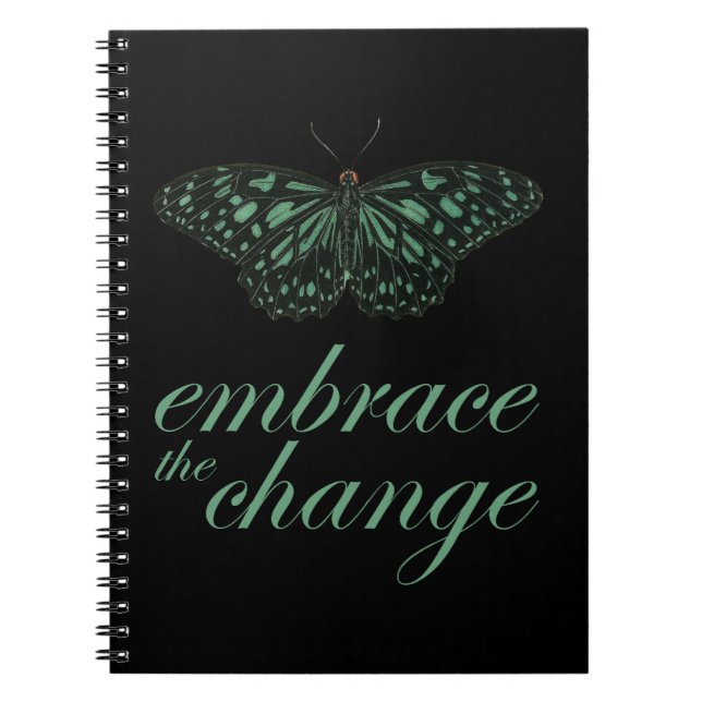 Carnet Faire place au changement - Papillon vert (Devant)