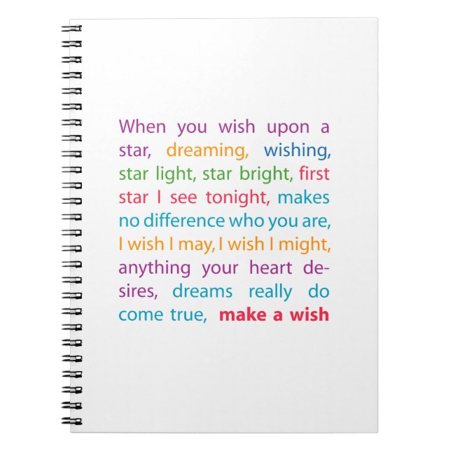 Carnet Faire un voeu (Devant)