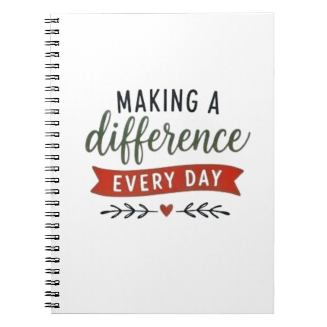 Carnet Faire une différence chaque jour Inspirant (Devant)
