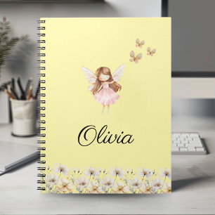 Carnet Fairy Cute Garden Enchanted Nom personnalisé Note