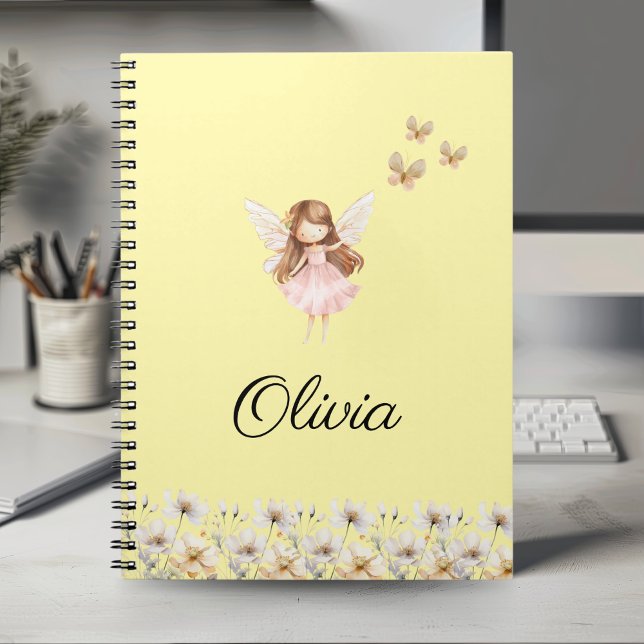 Carnet Fairy Cute Garden Enchanted Nom personnalisé Note (Créateur téléchargé)