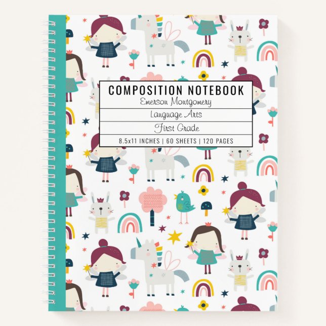 Carnet Fairy Unicorn Motif Kid (Devant)