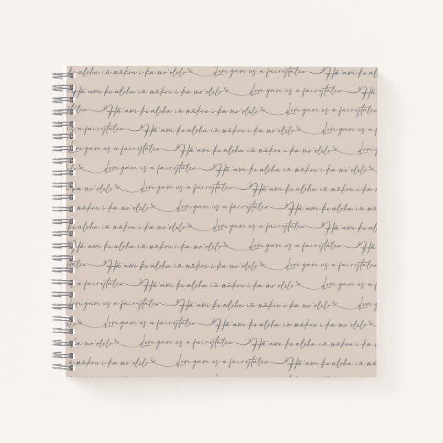 Carnet Fairytale Love Sea, Mariage hawaïen (Devant)