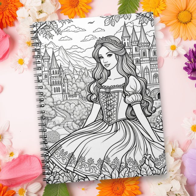 Carnet Fairytale thème princesse et châteaux Couleur moi (Créateur téléchargé)