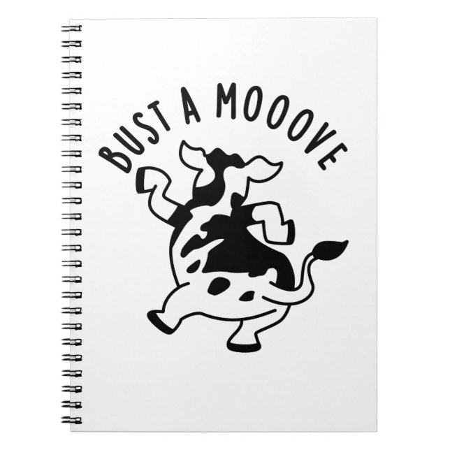 Carnet Fais bouger une vache Blague de vache drôle  (Devant)