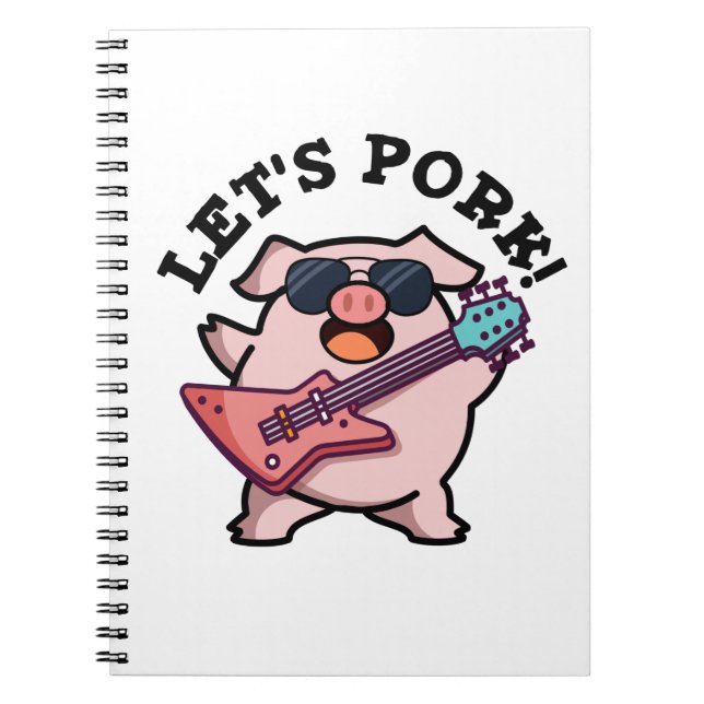 Carnet Faisons du Rock Porc Fun Guitare Cochon Punition (Devant)