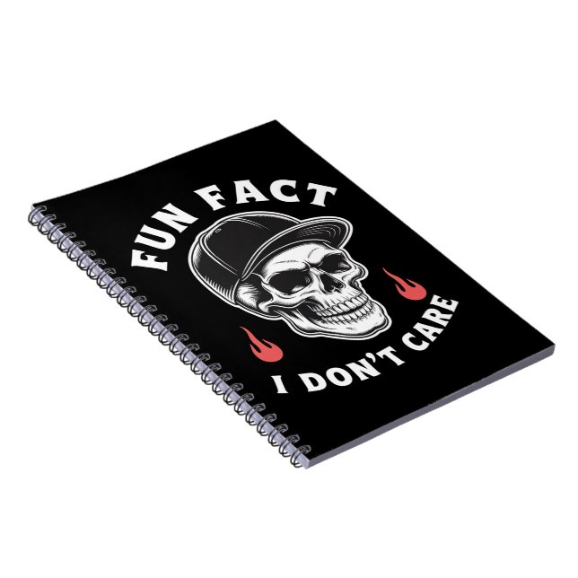 Carnet Fait amusant Je m'en fiche Citation drôle de squel (Côté Droit)