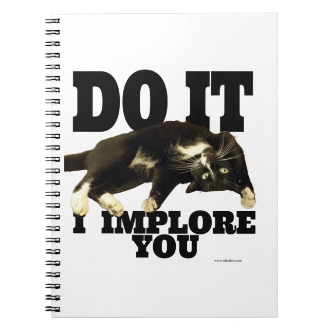 Carnet Faites-le Cool Tuxedo Motivation photo chat (Devant)