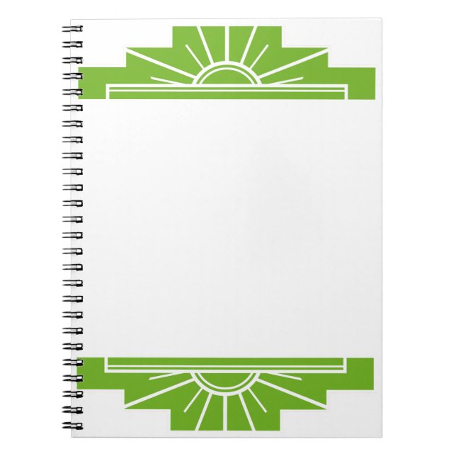 Carnet Faites-le vous-même - Art Déco Sunburst : Blanc &  (Devant)