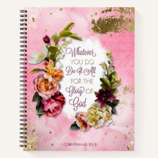 Carnet Faites tout pour la gloire de Dieu