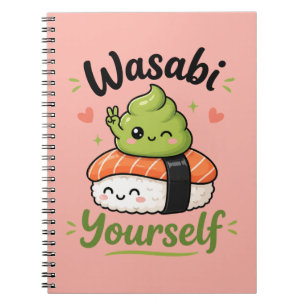 Carnet Faites-vous du Wasabi – Pun de Sushi Kawaii Mignon