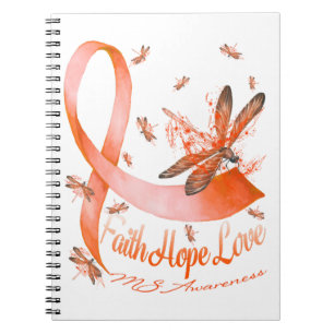 Carnet Faith Hope Love MS Awareness Dragonfly