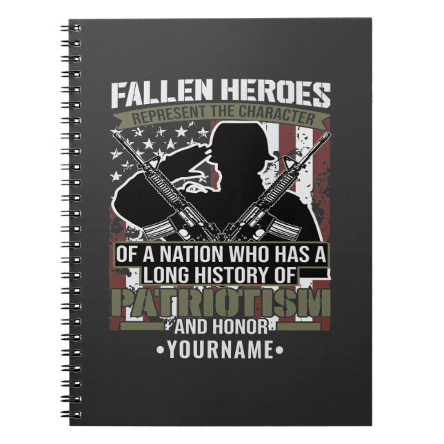 Carnet Fallen Heroes Represent the Character of a Nation (Devant)