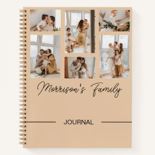 Carnet familial avec collage photos pour personnal