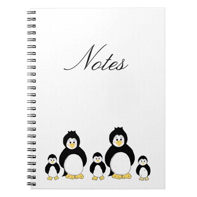 Carnet Famille de manchots (Devant)