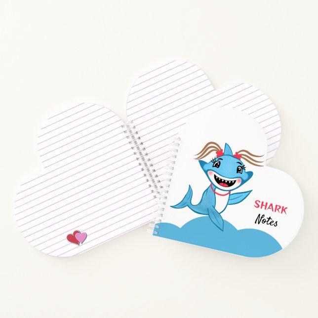 Carnet Famille de requins heureux (Intérieur)