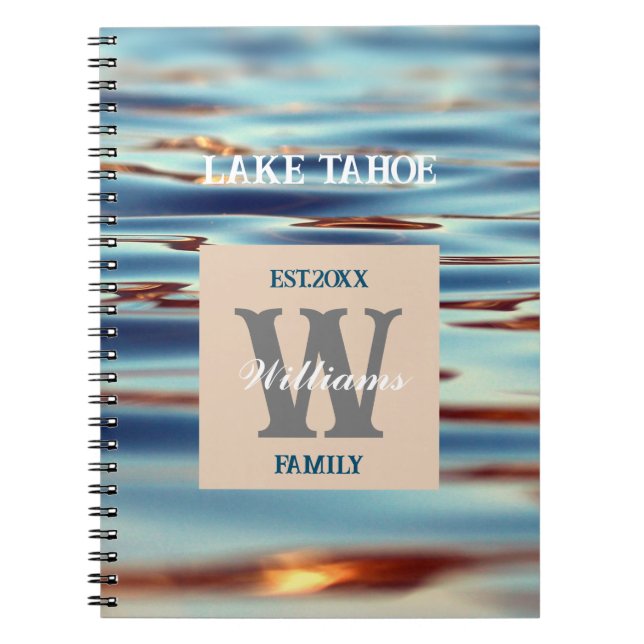 Carnet Famille d'eau du lac Monogram  (Devant)