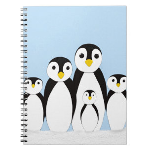 Carnet Famille Pingouin mignonne