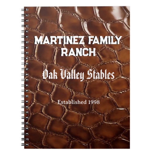 Carnet Family Ranch Faux Crocodile Leather (Devant)