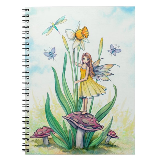 Carnet Fantaisie artistique de fée jonquille (Devant)