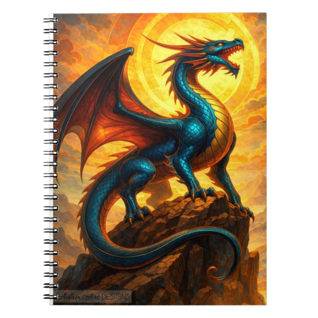 Carnet Fantaisie de dragon de feu céleste (Devant)