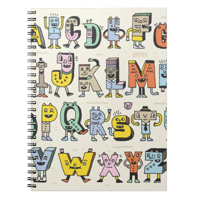 Carnet Fantastique Alphabet Drôle. Wacky Doodle Letters D (Devant)