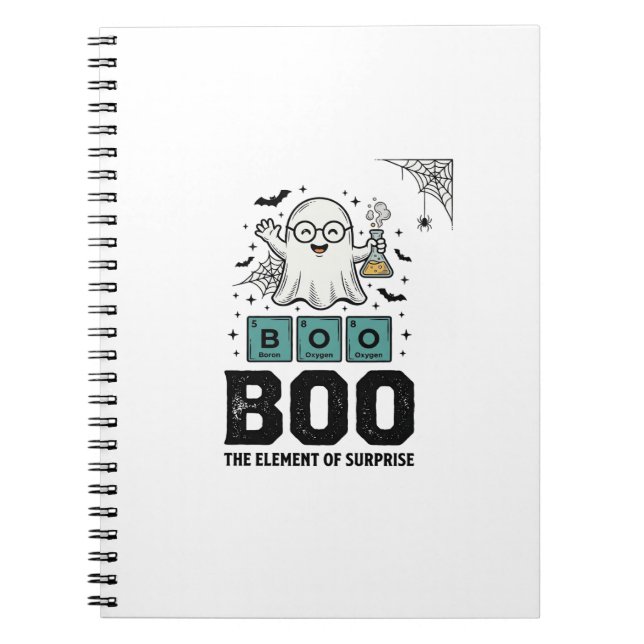 Carnet Fantôme d'Halloween Boo Science Drôle Vintage_1 (Devant)