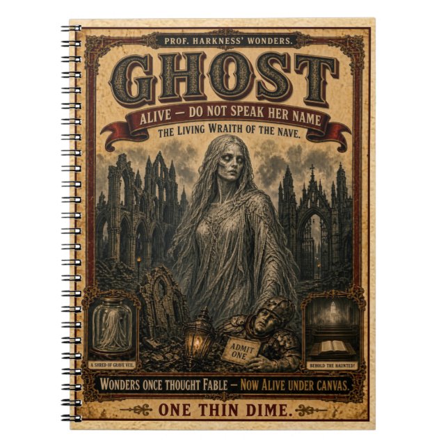Carnet Fantôme, Monstre de Cirque Vintage (Devant)