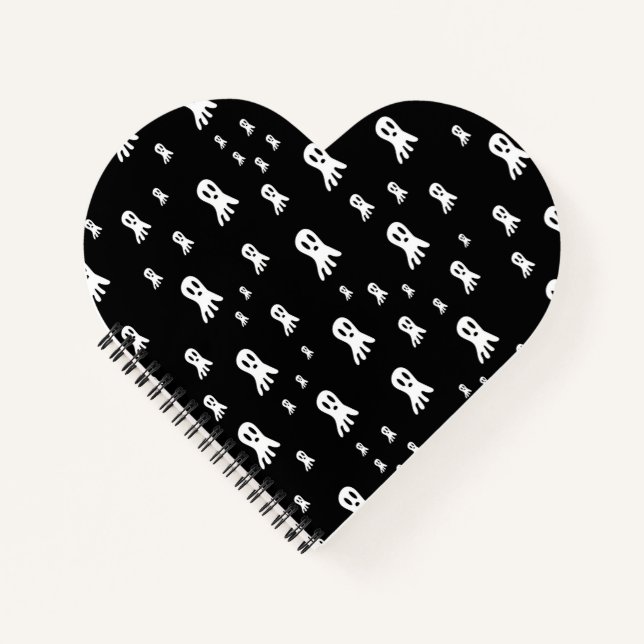 Carnet Fantômes d'Halloween foncé (Devant)