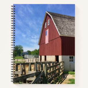 Carnet Farms Red Barn With American Flag
