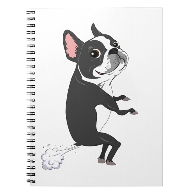 Carnet Farting Boston Terrier - Silencieux mais mortel (Devant)
