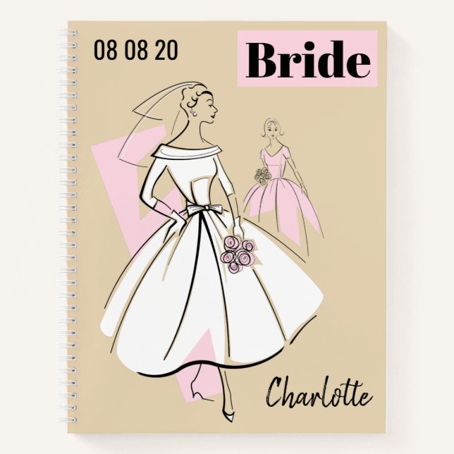 Carnet Fashion Bride Neutral Group Nom de la mariée Date (Devant)