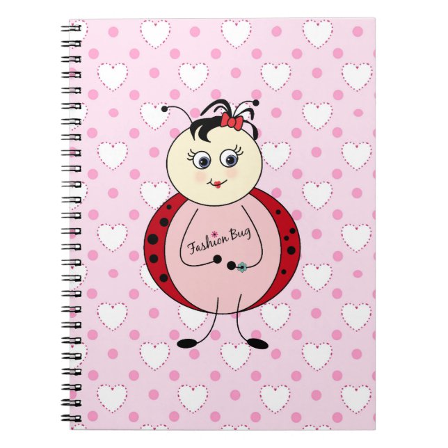 Carnet Fashion Bug Ladybug Fashionista (Devant)