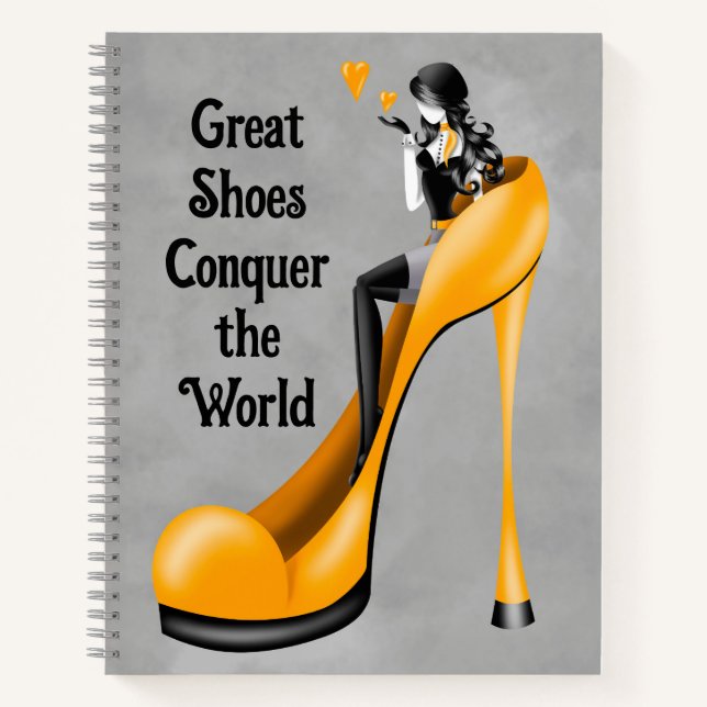 Carnet Fashion Diva in Stiletto Yellow (Devant)